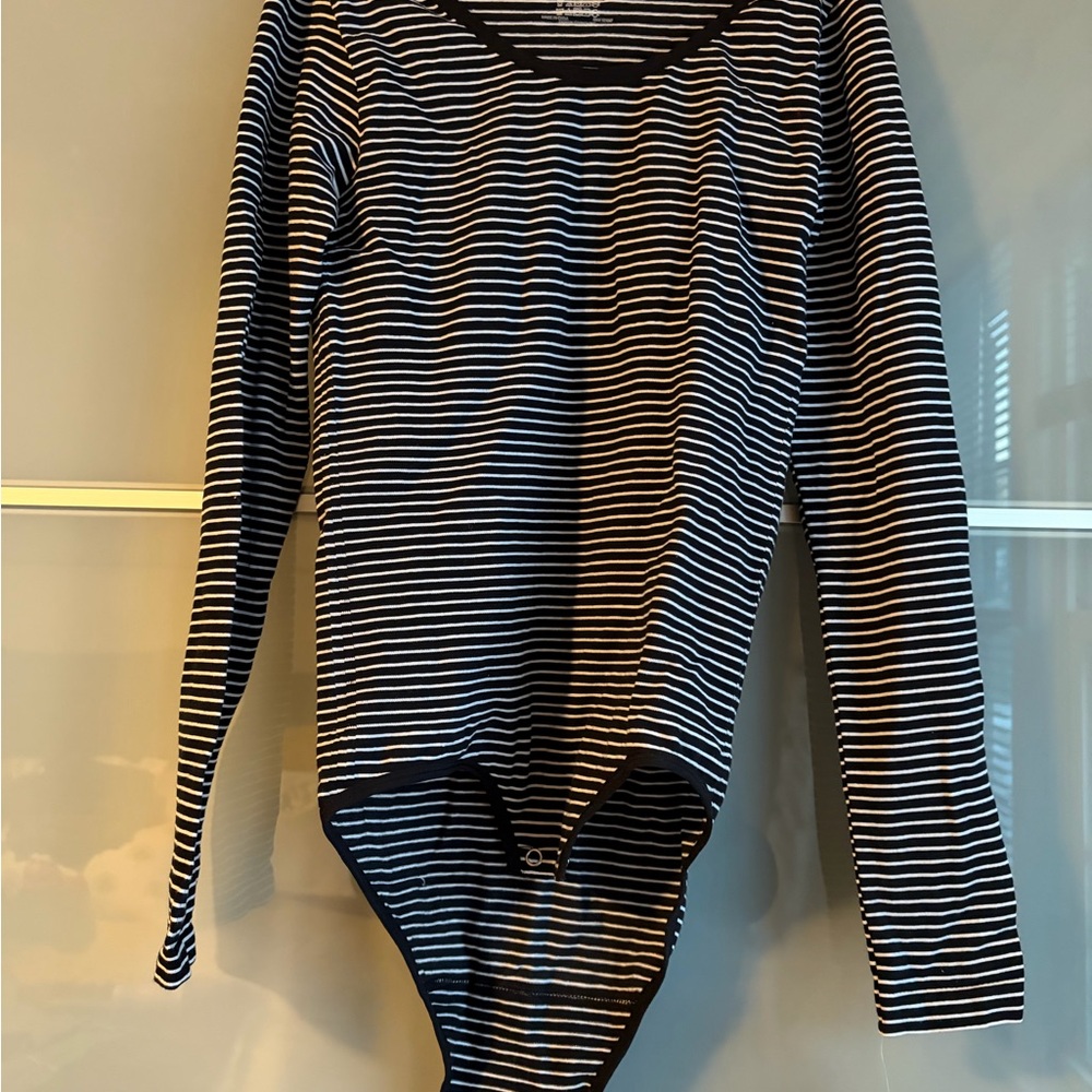 Full Back Striped Bodysuit